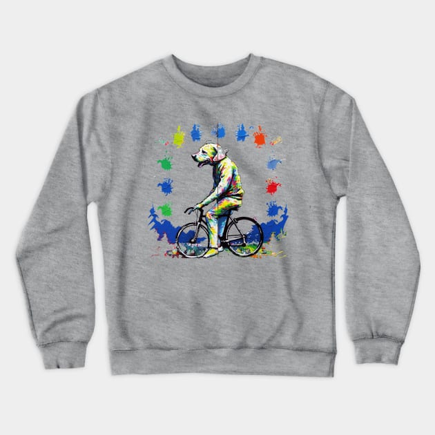 Pooch on Wheels Crewneck Sweatshirt by apsi